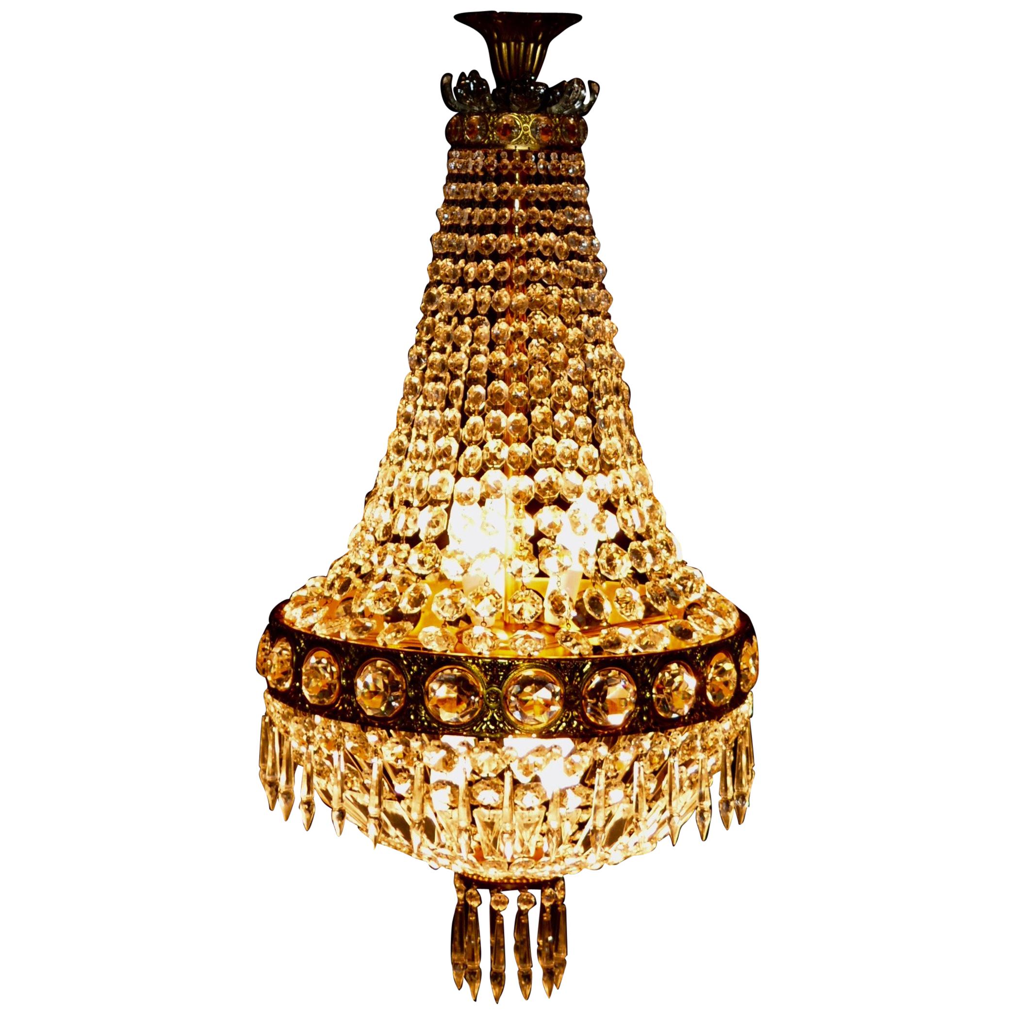 Montgolfièr Empire Sac a Pearl Chandelier Crystal Lustre Ceiling Lamp Hall