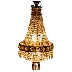 Montgolfièr Empire Sac a Pearl Chandelier Crystal Lustre Ceiling Lamp Hall
