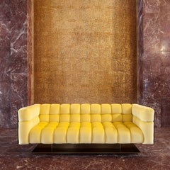 Montgomery 3-Sitzer gesteppter gelber Soft von Studio 63