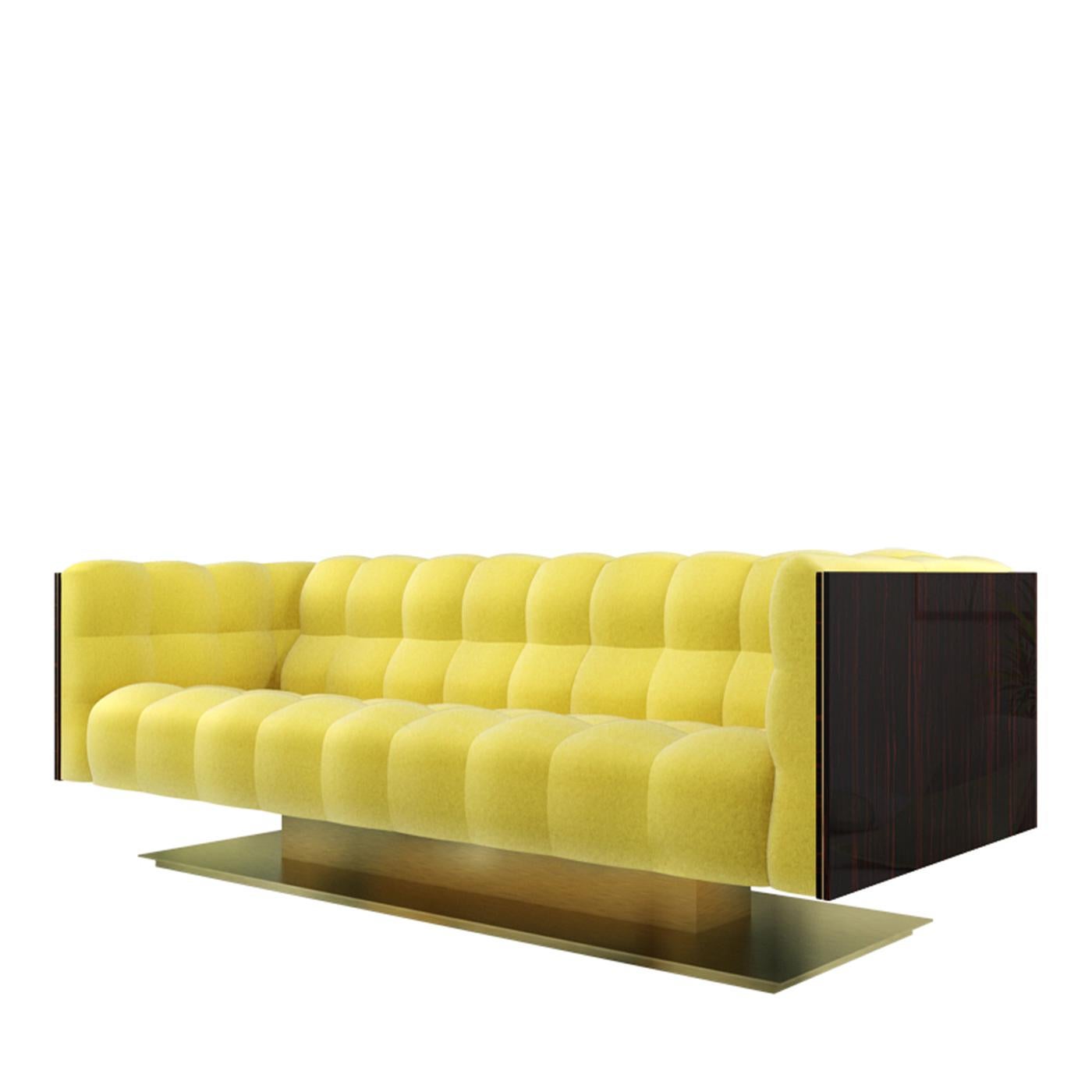Montgomery 3 places matelassées jaune douce par Studio 63 Neuf - En vente à Milan, IT