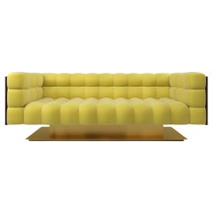 Montgomery 3-Seater Quilted Yellow Soft by Studio 63