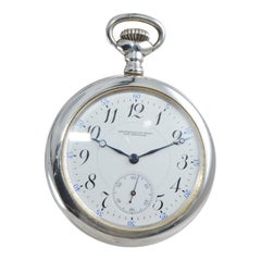 Montgomery Bros, Los Angeles Sterling Pocket Watch circa 1910 New Condition