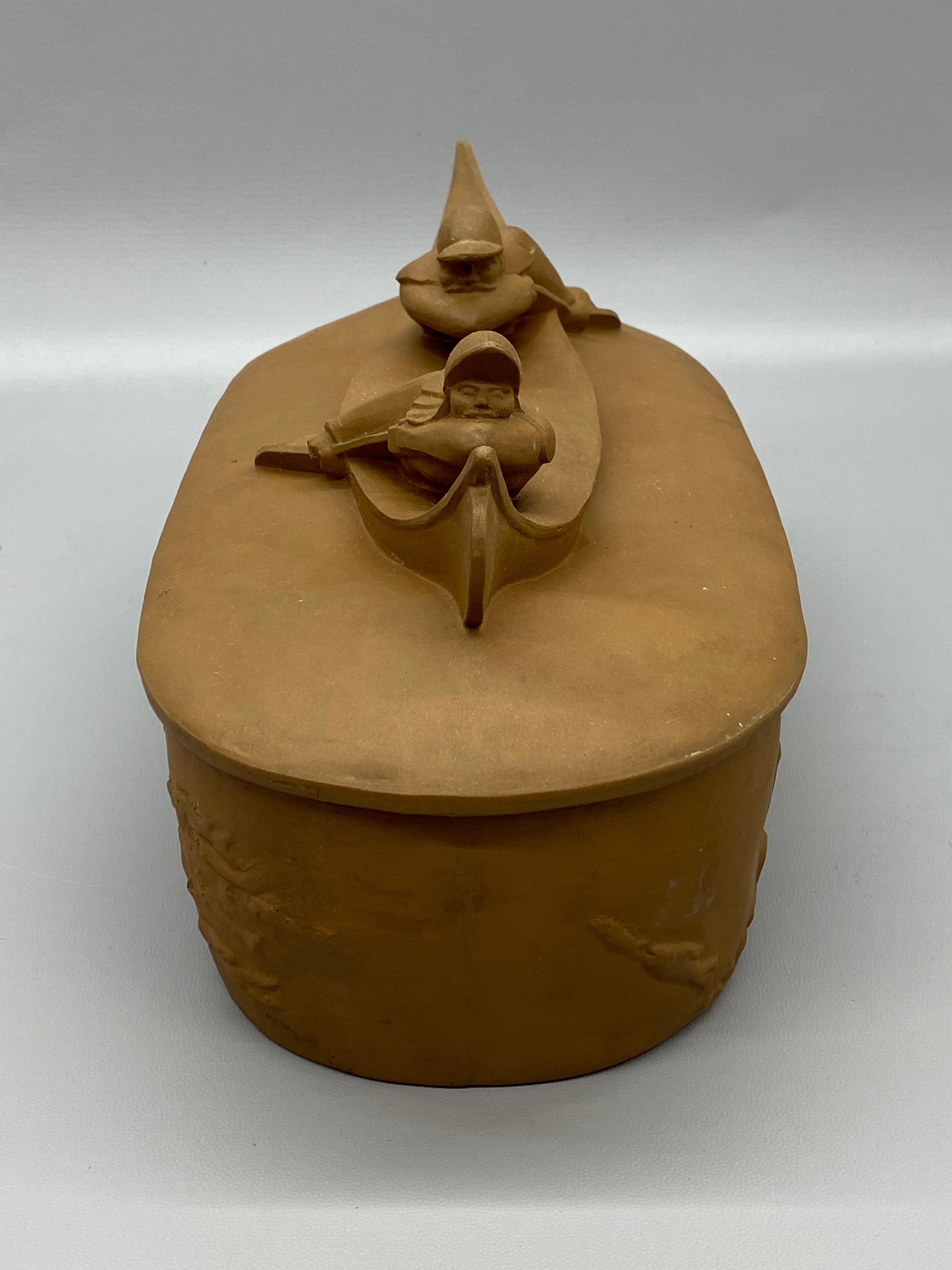 Montgomery Smith 1983 Figural Canoeros de aguas bravas Barco cubierto Estadounidense en venta