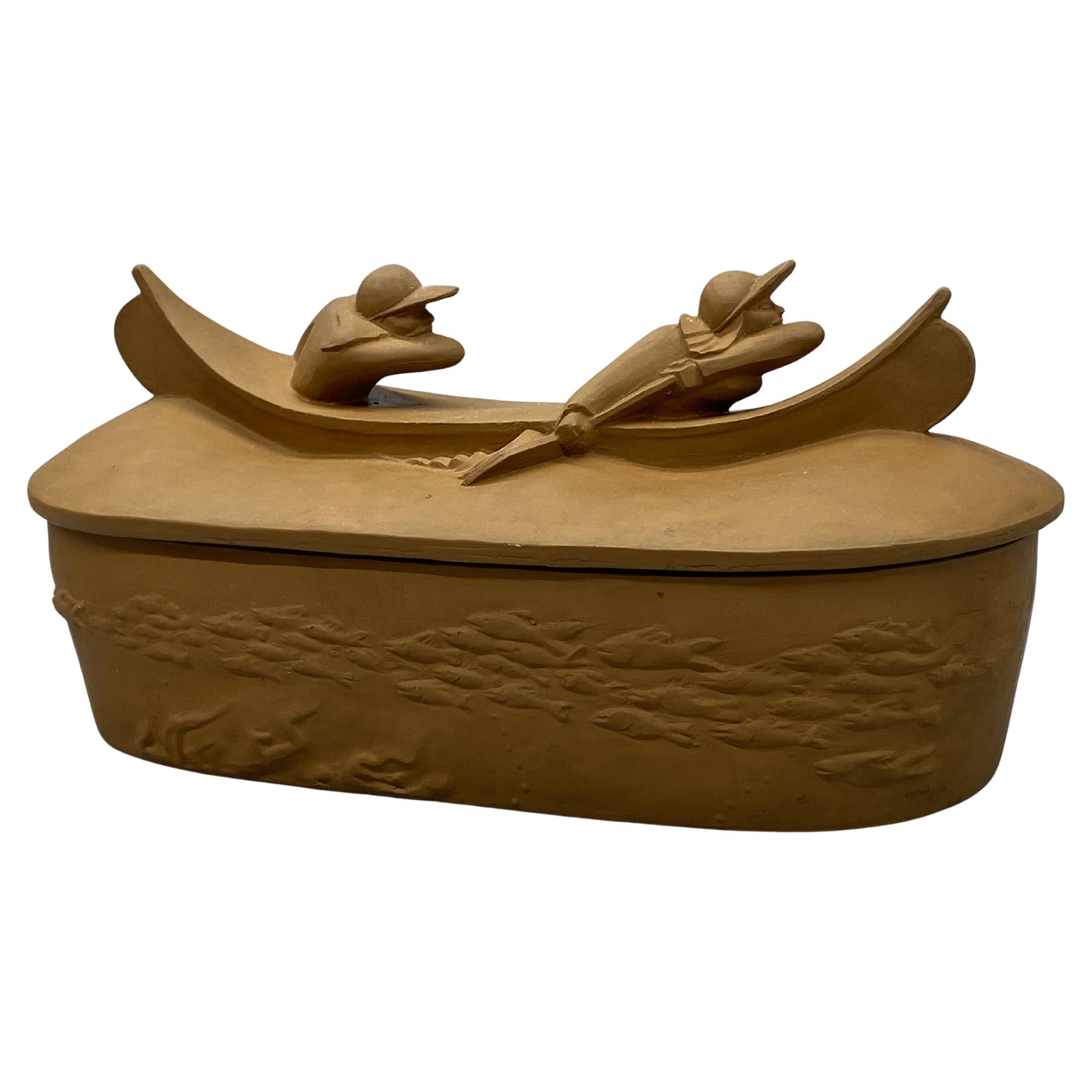Montgomery Smith 1983 Figural Canoeros de aguas bravas Barco cubierto en venta
