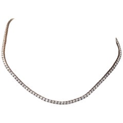 EINMONATIGER RABATT-SALE, Halskette mit natürlichem Diamanten (12,01 Karat) aus 14-karätigem Weißgold, 18''