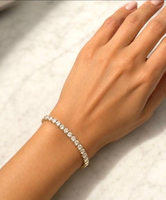 PRICED WHOLESALE, 18.01 Carat Natural Diamond Tennis Bracelet 14K White Gold