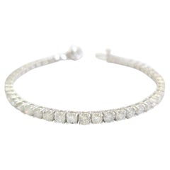 MONTH-LONG CLOEOUT, 5.25 Carat Natural Diamond Tennis Bracelet 14K White Gold