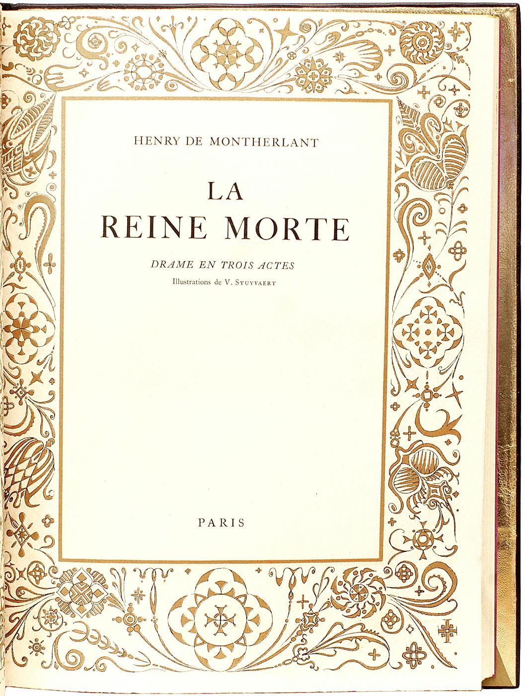 Leather MONTHERLANT, Henry de.. La Reine Morte. 1944 - BOUND BY JACQUES BLANCHET For Sale