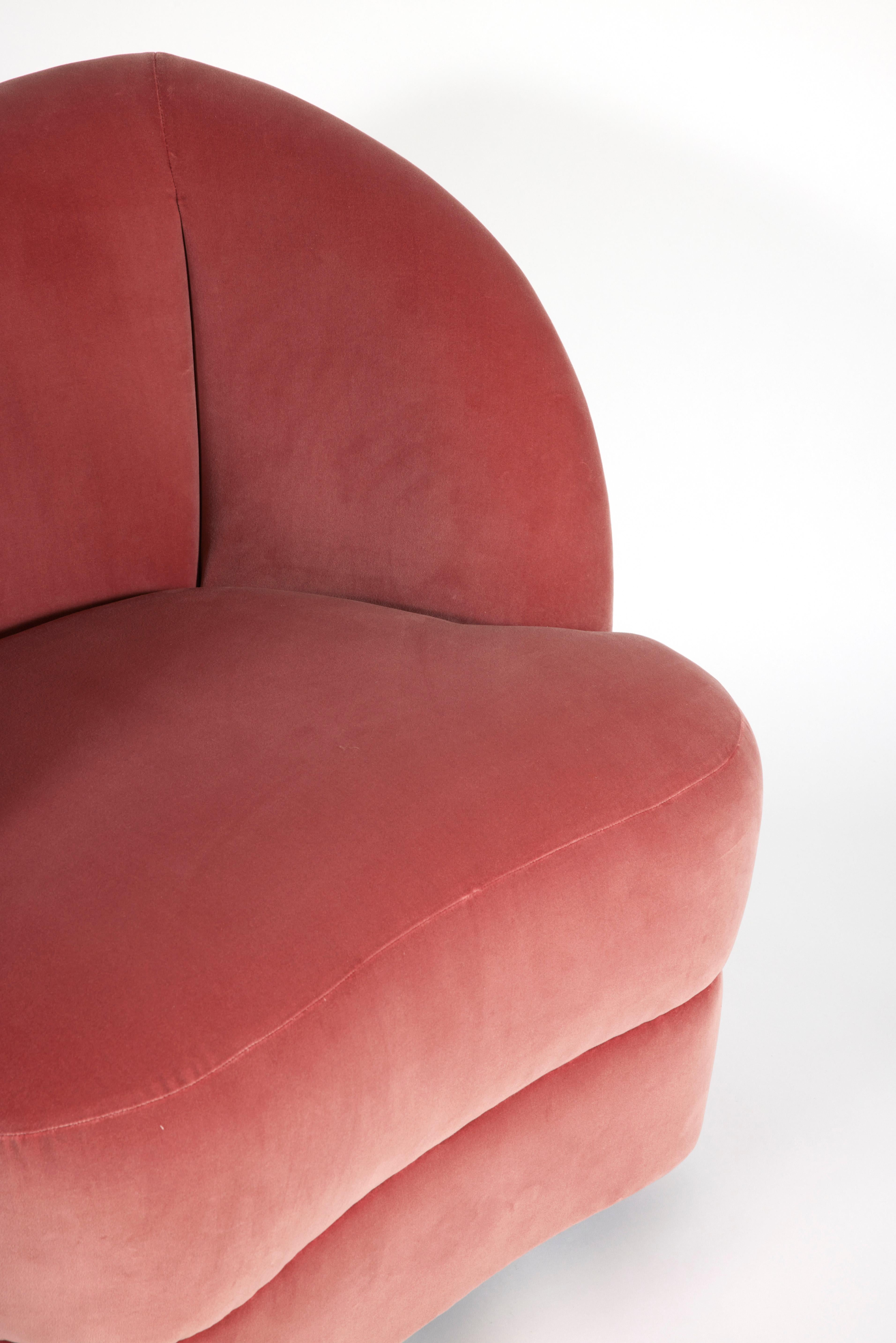 Hand-Crafted Monti Armchair Pink Gloss For Sale
