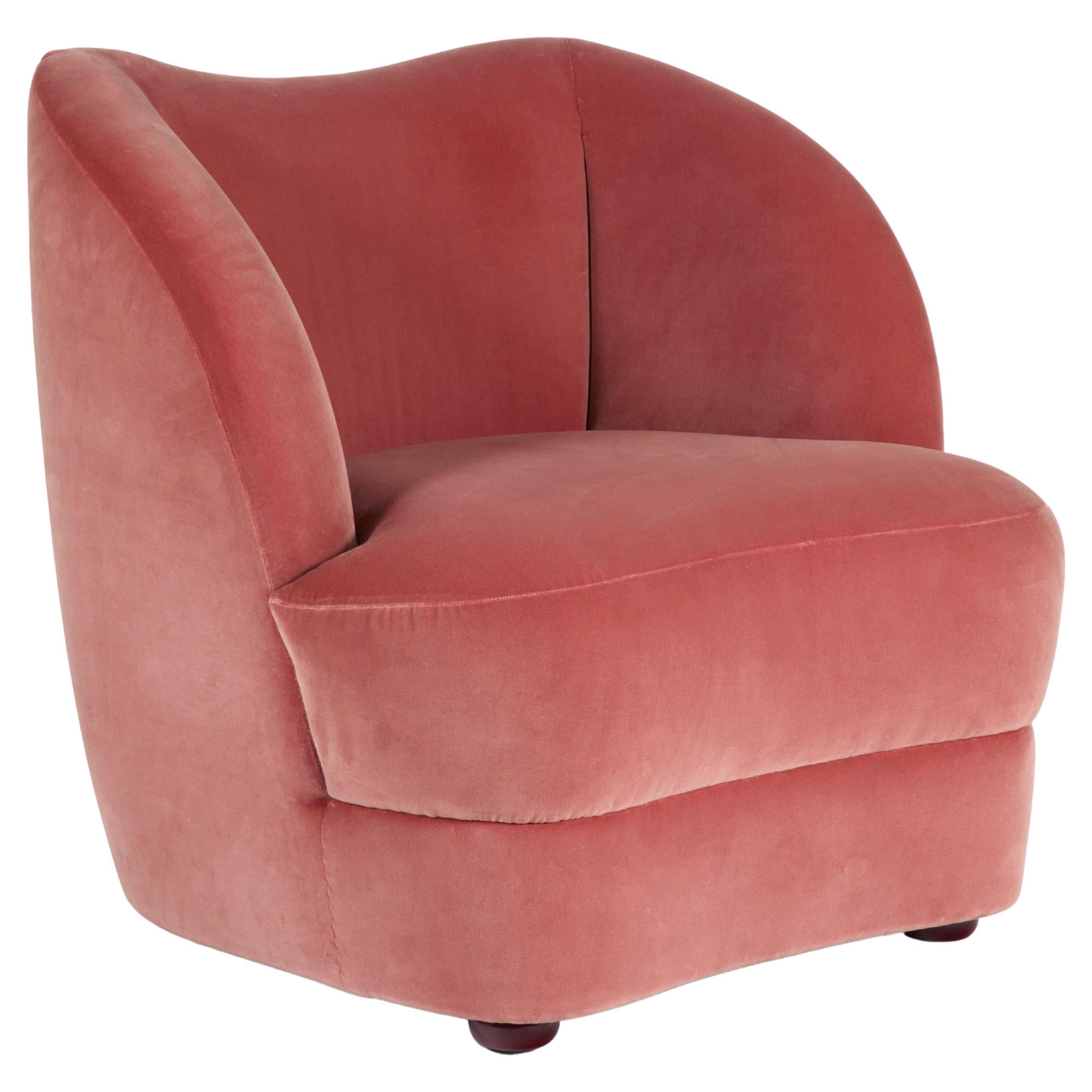 Monti Armchair Pink Gloss Large Model For Sale