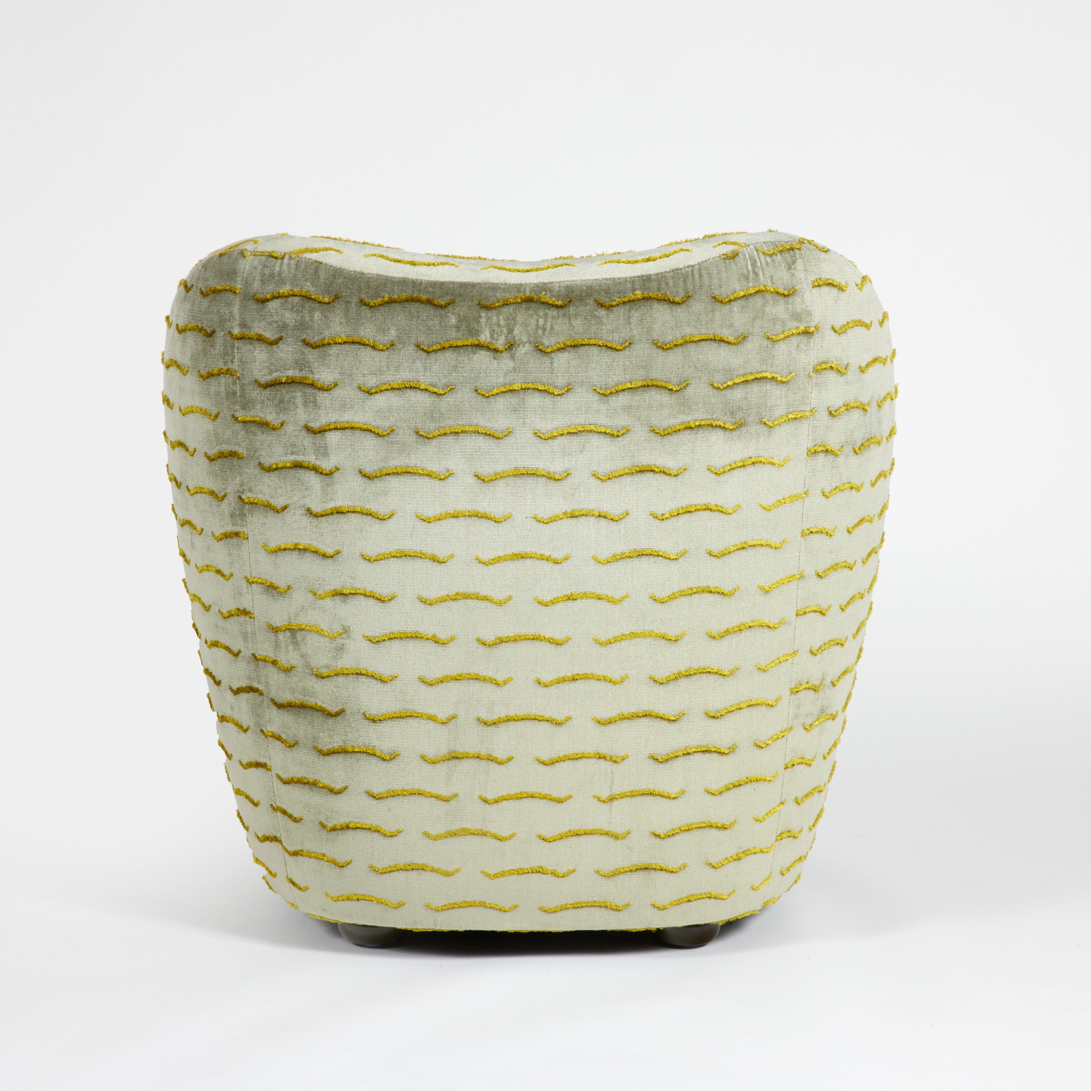 Français Fauteuil Monti en Pistachio (petit modèle) de Laura Gonzalez en vente