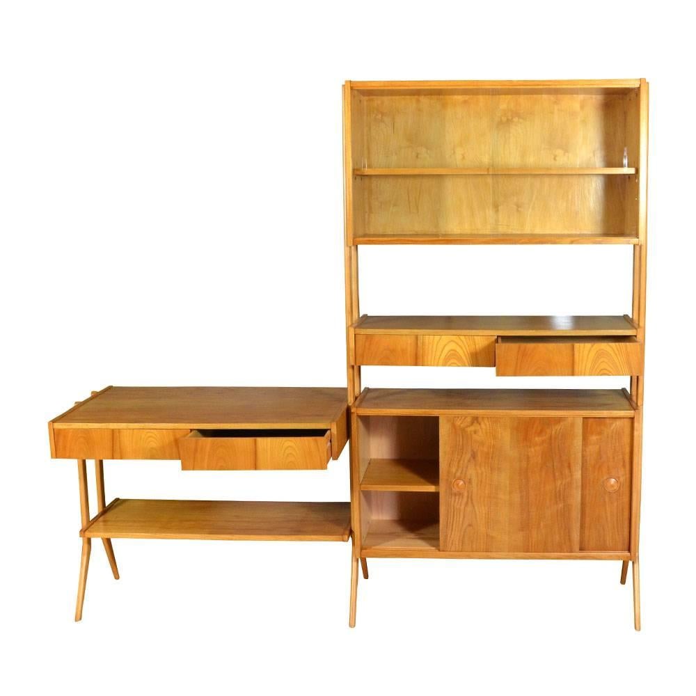 Wall unit Monti produced by former Czechoslovak furniture producer Tatra nábytok. Designed by Ing. arch.František Jirák. After completely renovation of surfaces.