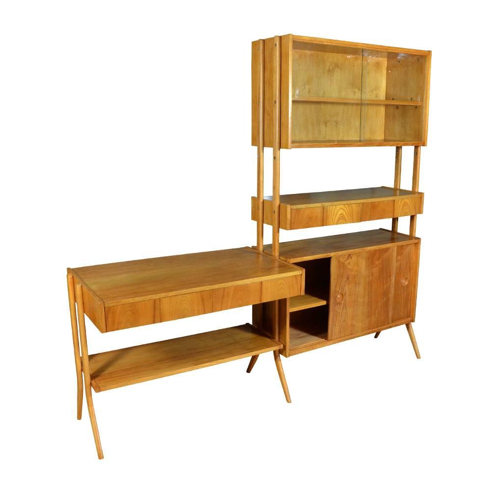 Mid-Century Modern Monti Wall Unit by František Jirák for Tatra Nábytok For Sale