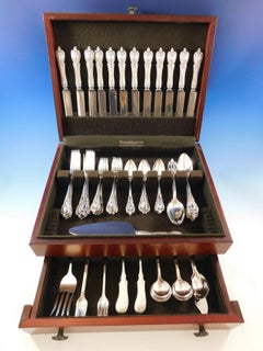 Monticello by Lunt Sterling Silver Flatware Set for 12 Service 100 Pieces
