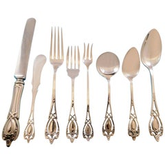 Monticello by Lunt Sterling Silver Flatware Set for 12 Service 100 Pieces