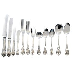 Antique Monticello by Lunt Sterling Silver Flatware Set for 12 Service 144 Pieces Dinner