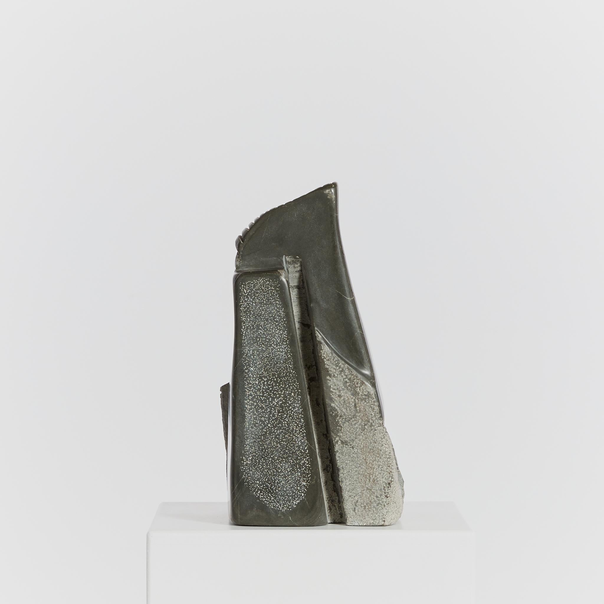 Belgian ‘Monticule’ Abstract Stone Sculpture by Michel Hoppe, Signed For Sale