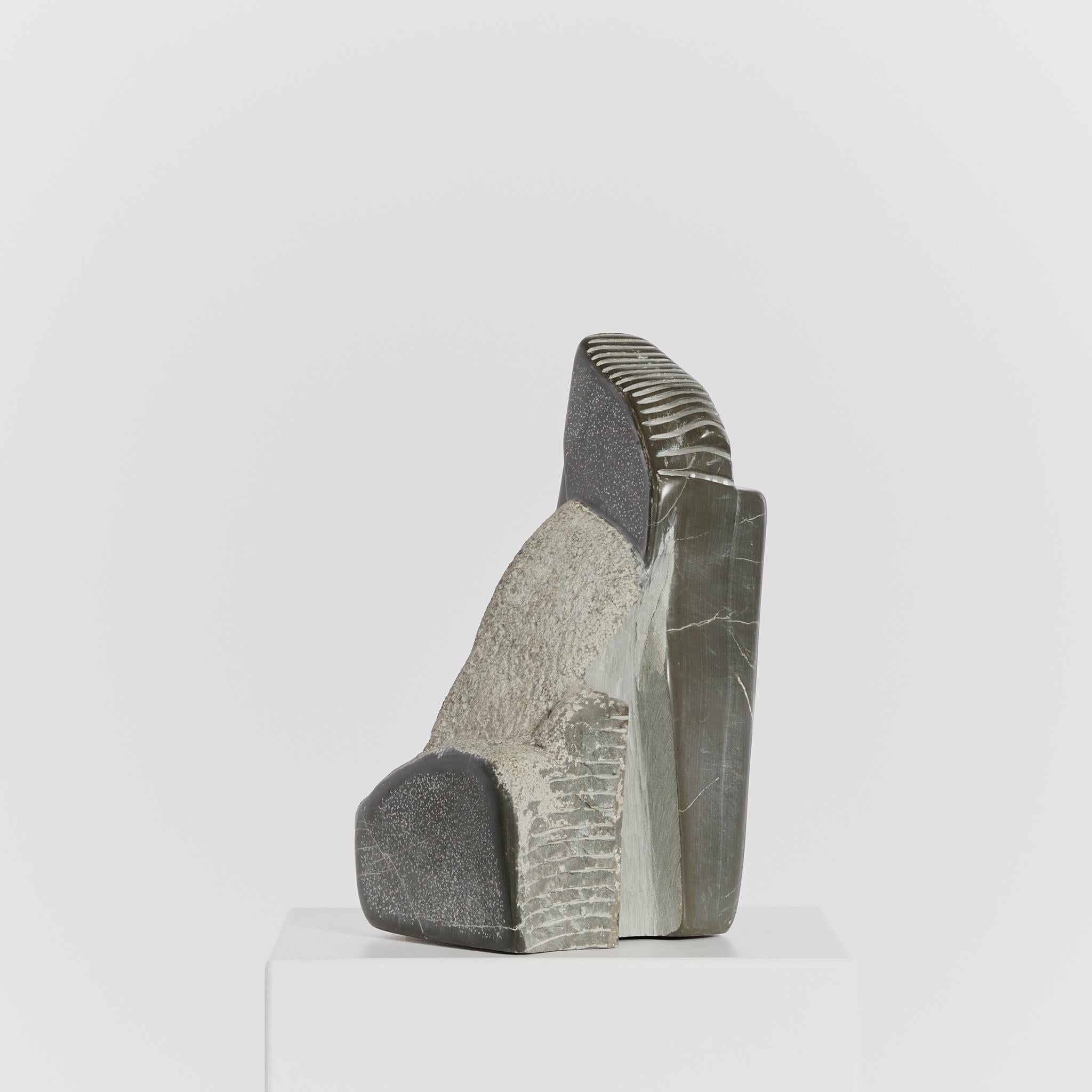 Late 20th Century ‘Monticule’ Abstract Stone Sculpture by Michel Hoppe, Signed For Sale