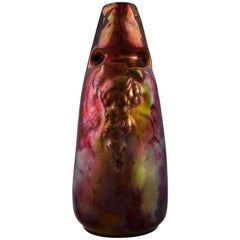 Montieres Art Nouveau Iridescent Ceramic Vase, Early 1900s