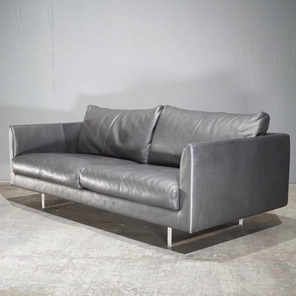 Dutch Montis Axel 2-Seater Black Leather Sofa