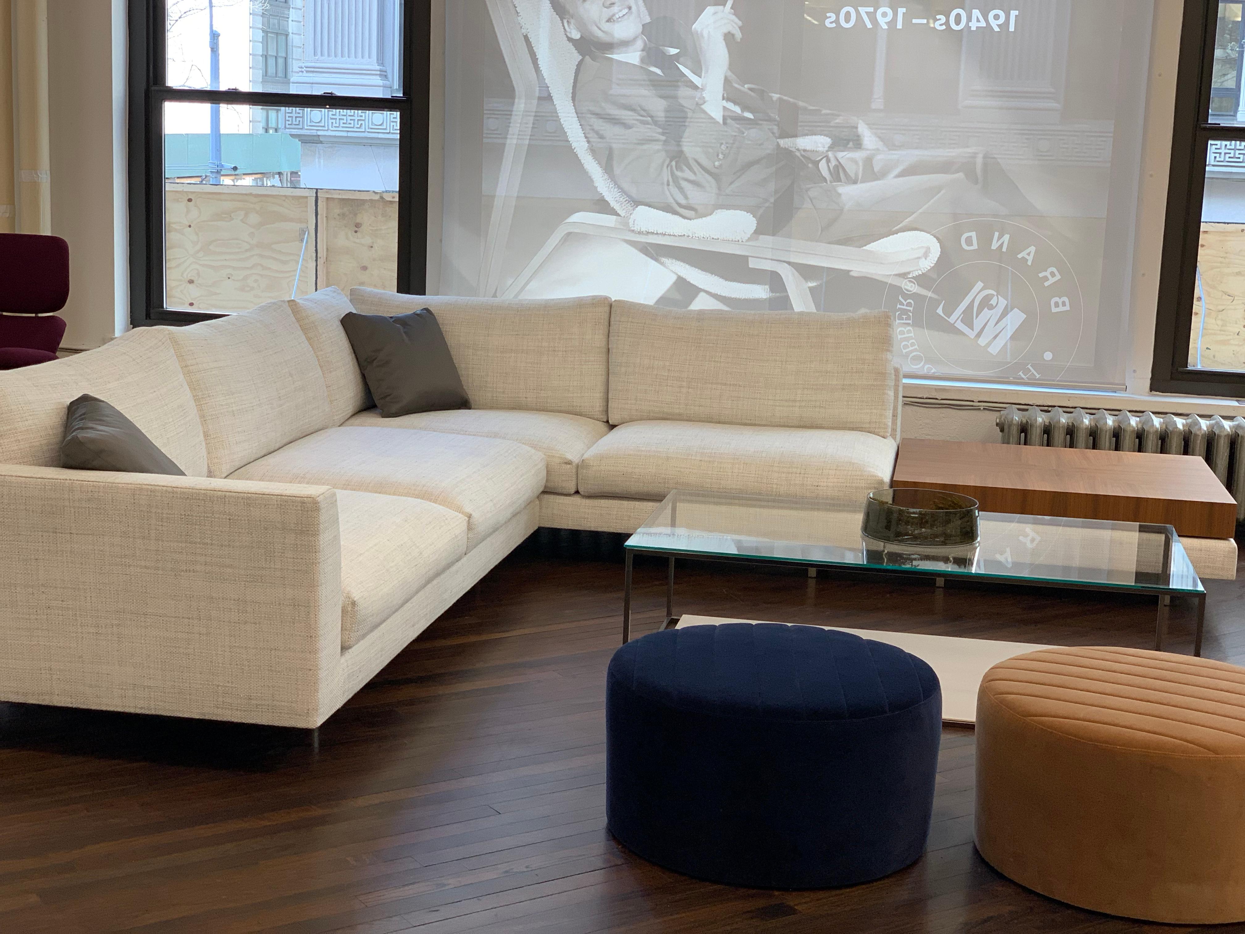 Montis Axel XL Fabric Sectional Sofa with Walnut Table 7