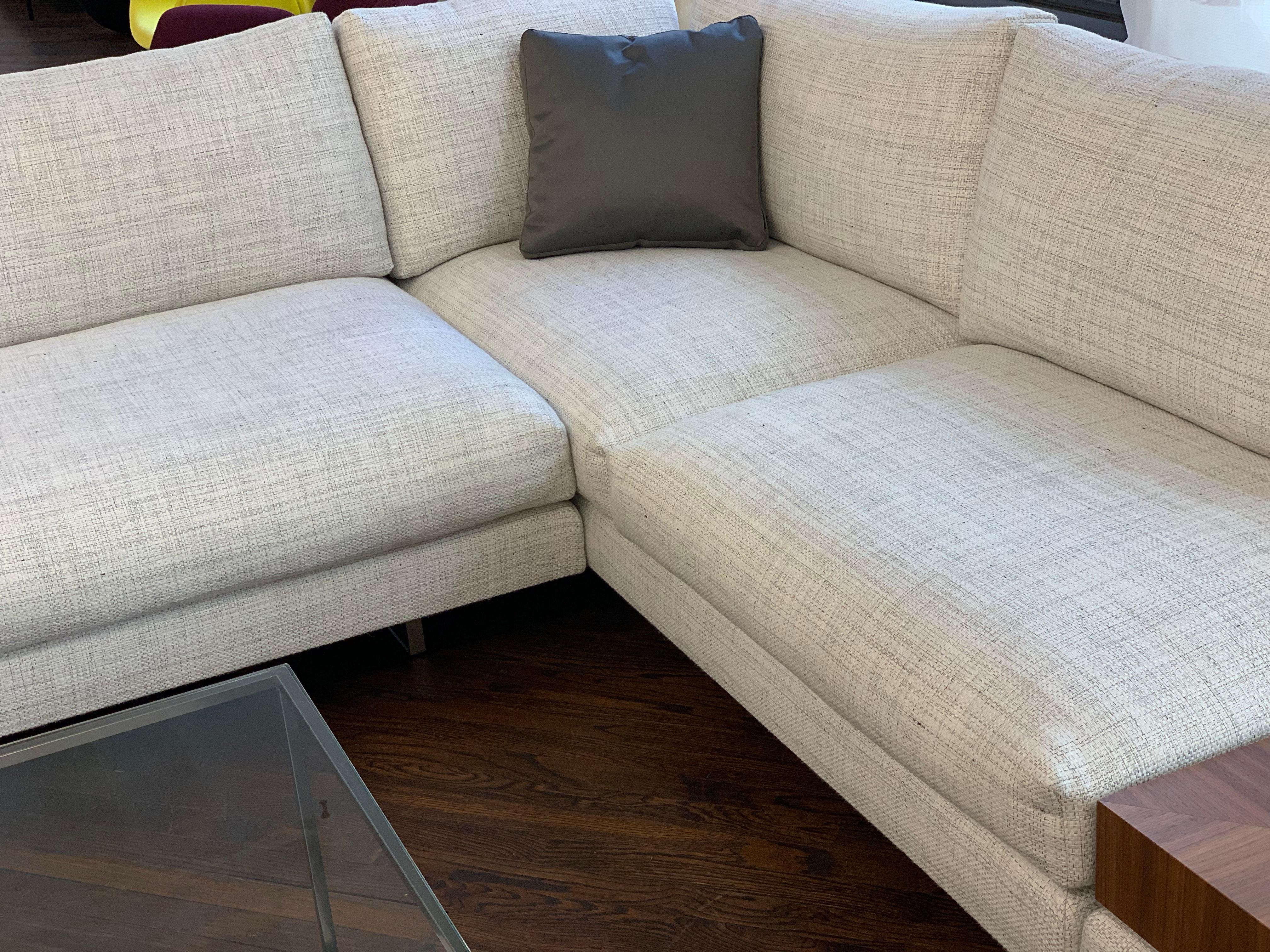 Montis Axel XL Fabric Sectional Sofa with Walnut Table 9