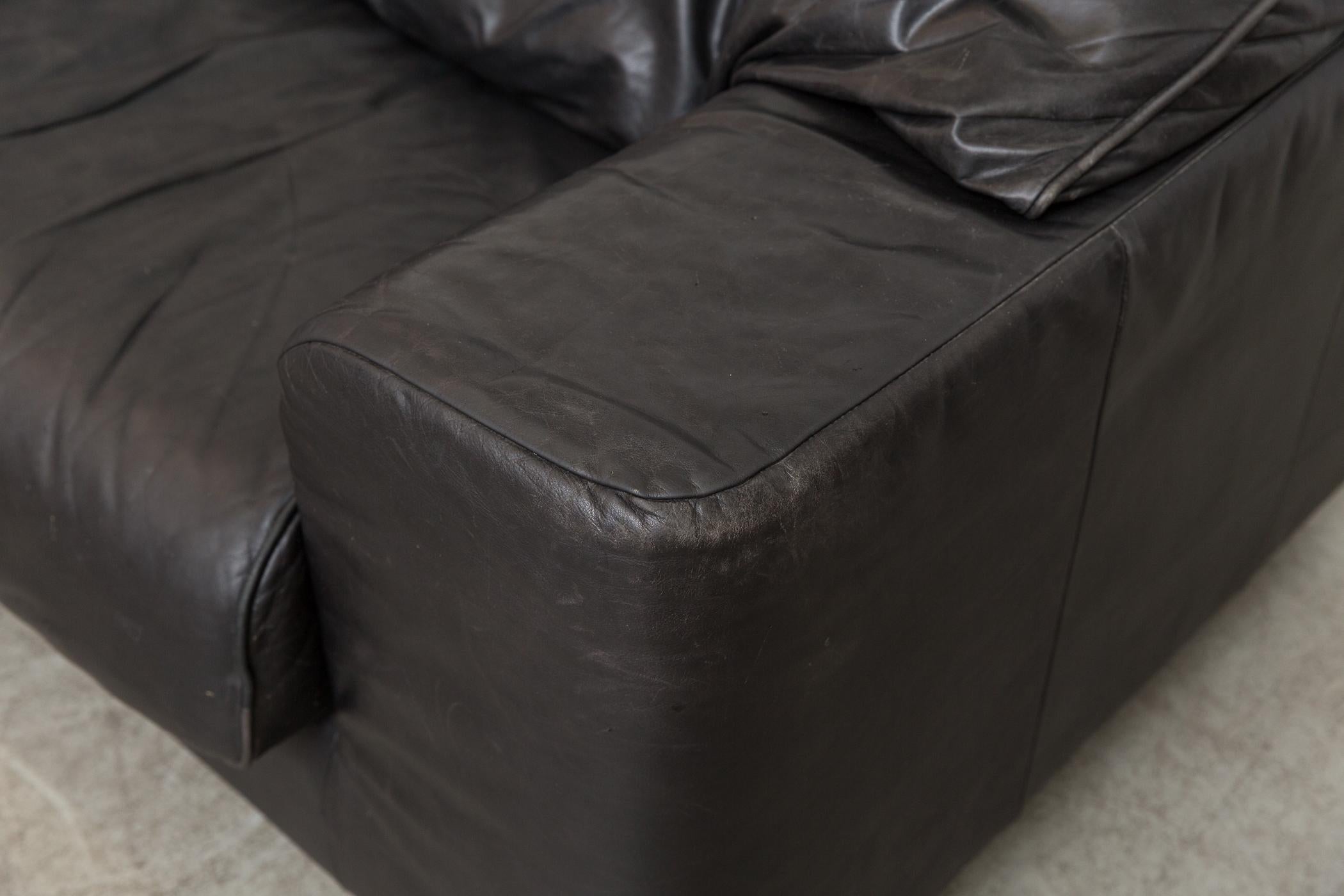 Montis Black Leather Sofa 4