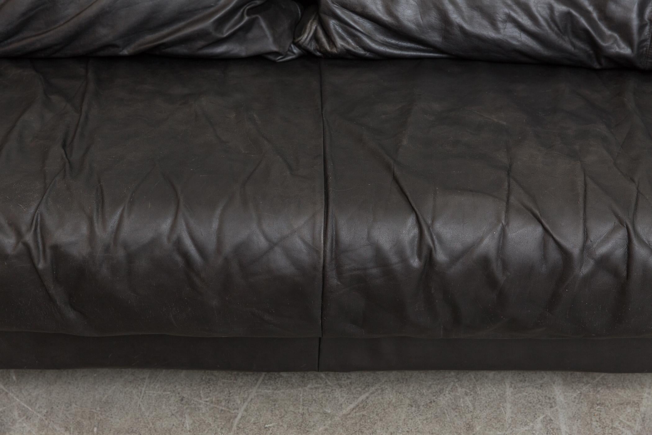 Montis Black Leather Sofa 3