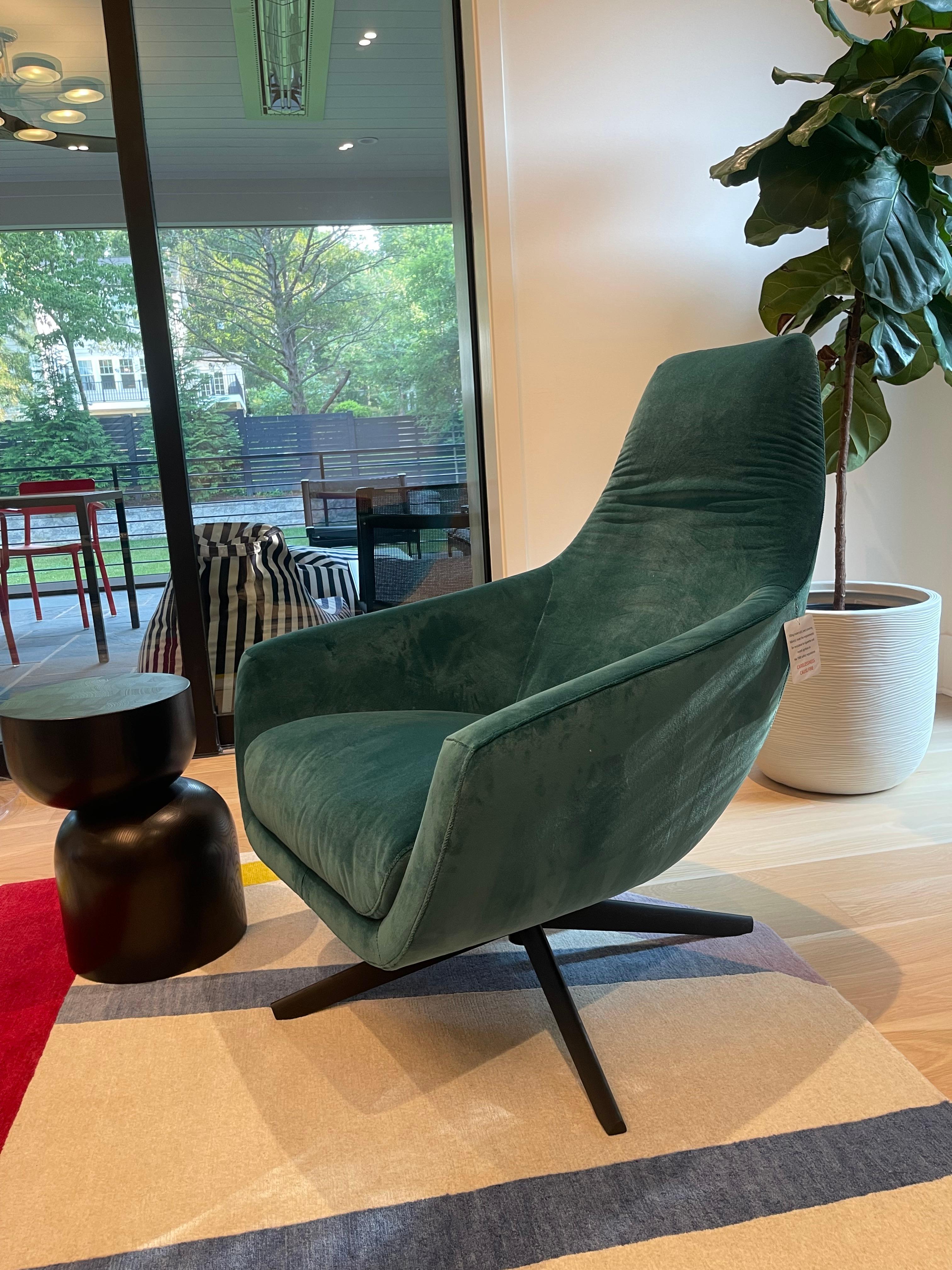 Modern Montis Enzo Velvet Lounge Chair by Geert Koster in Stock  For Sale