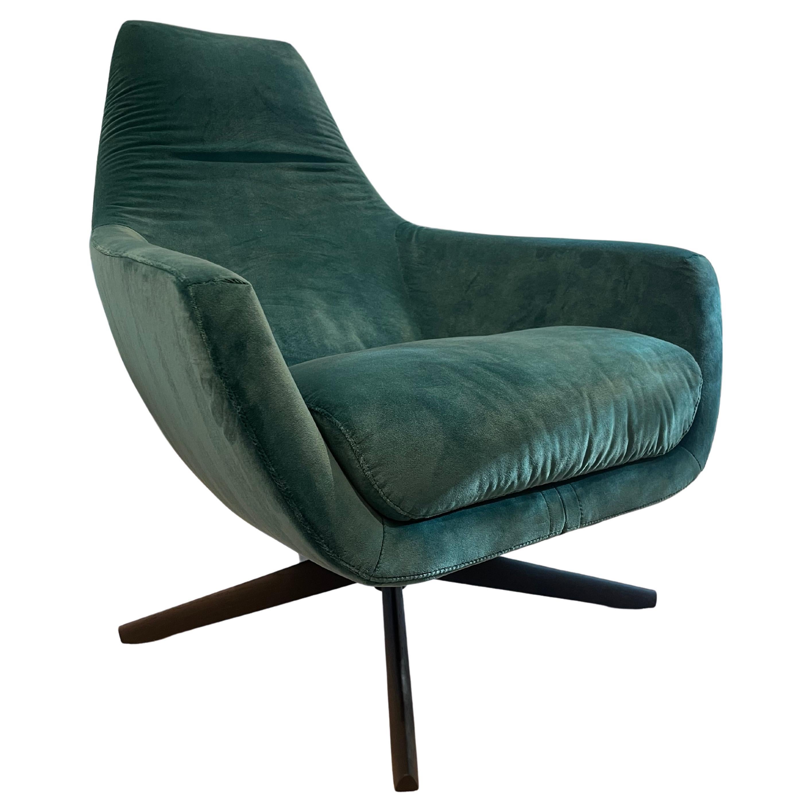 Montis Enzo Velvet Lounge Chair by Geert Koster in Stock  For Sale