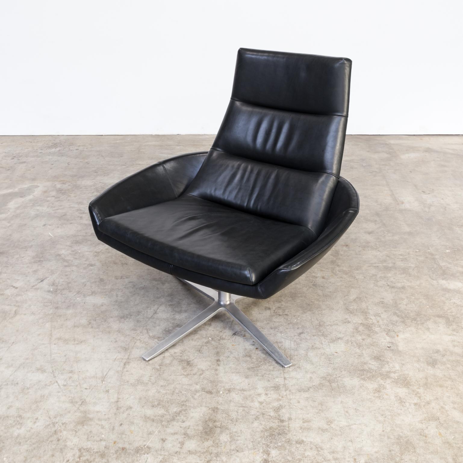 Late 20th Century Montis ‘Hugo’ Lounge Relax Fauteuil Black Leatherette For Sale