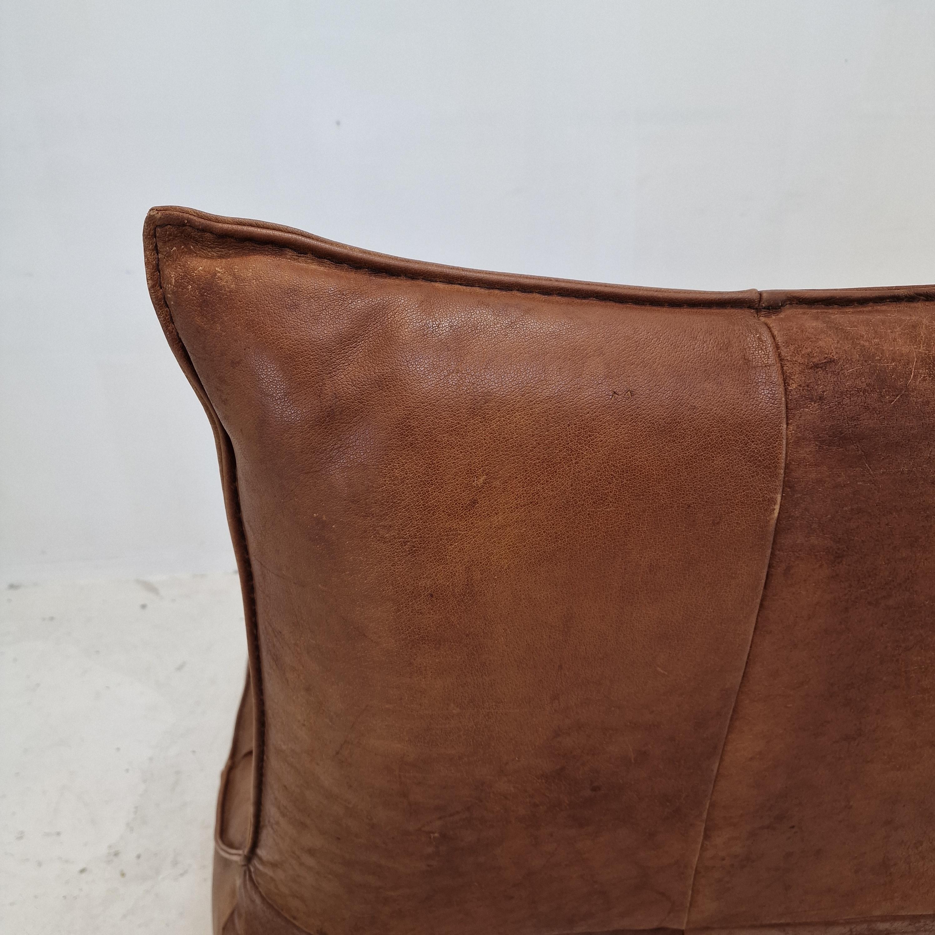 Montis “The Rock” Sofa In Brown Leather By Gerard Van Den Berg, 1970s For Sale 7