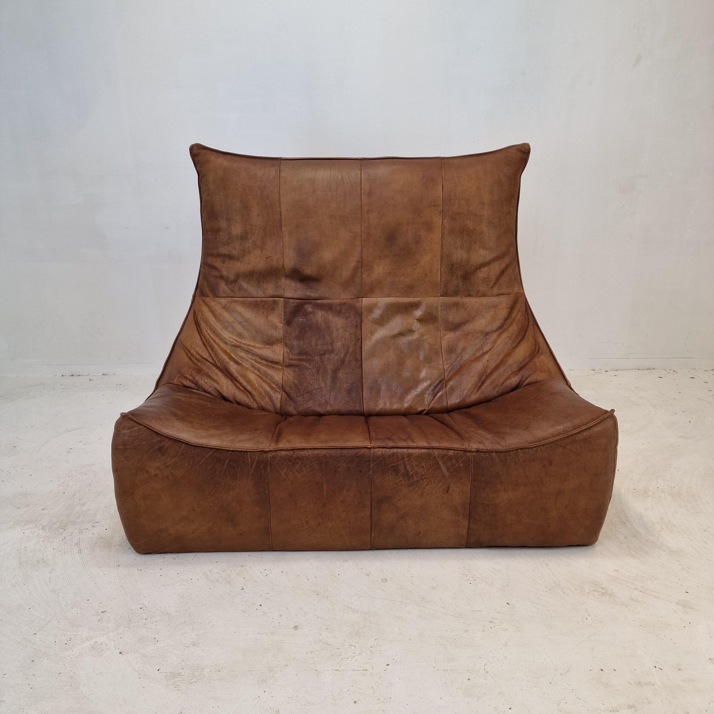 A stunning two seater or loveseat by Gerard Van Den Berg for Montis. 

This magnificent sofa is known as 