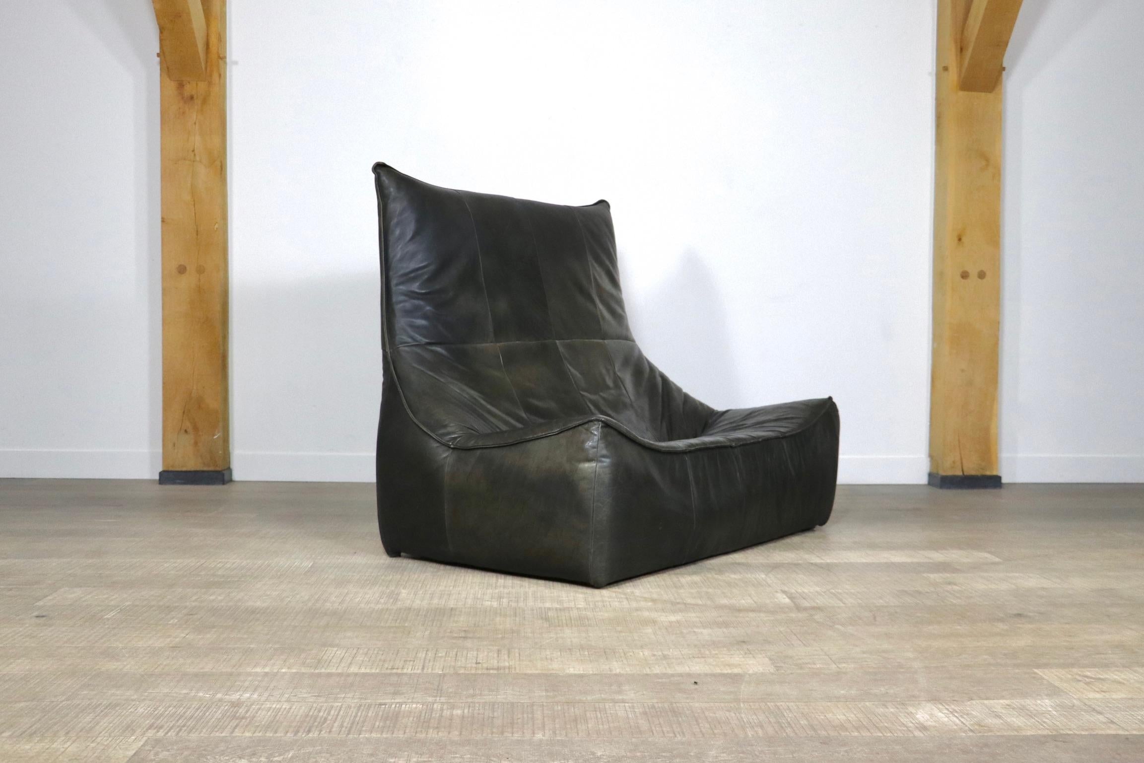Montis “The Rock” Sofa In Green Leather By Gerard Van Den Berg, 1970s 2