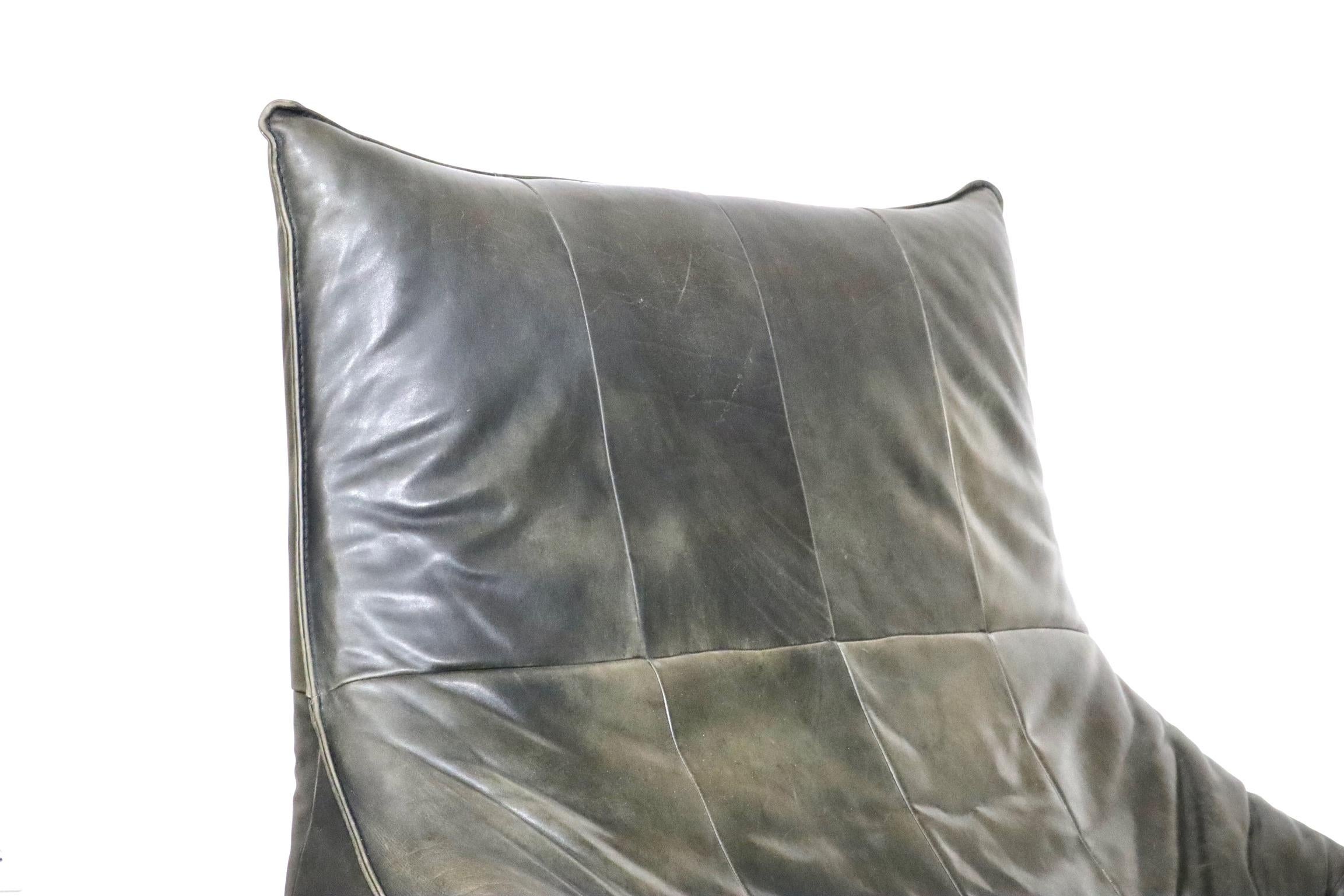 Montis “The Rock” Sofa In Green Leather By Gerard Van Den Berg, 1970s 3