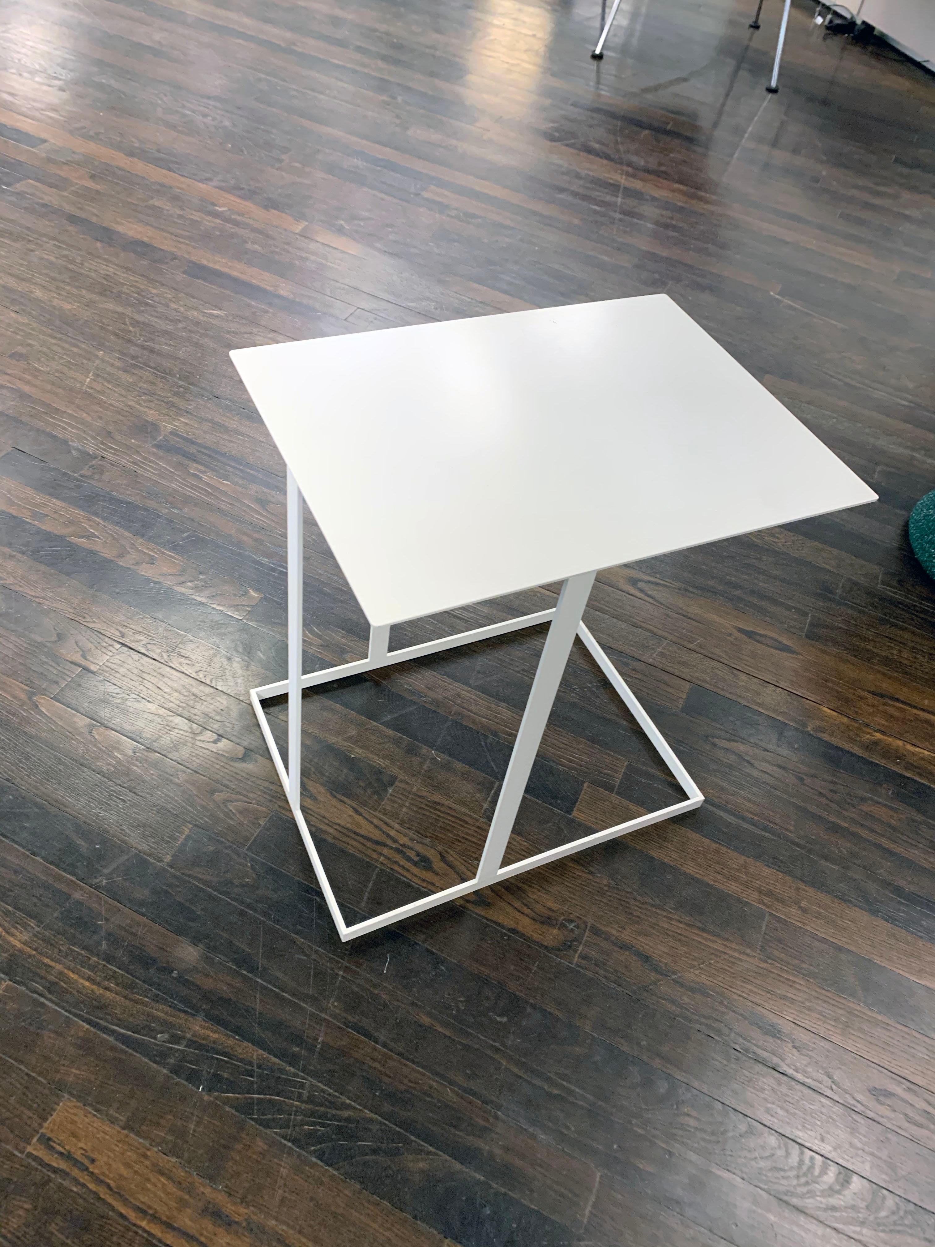 Metal Montis White Annex Multifunctional Side Table For Sale