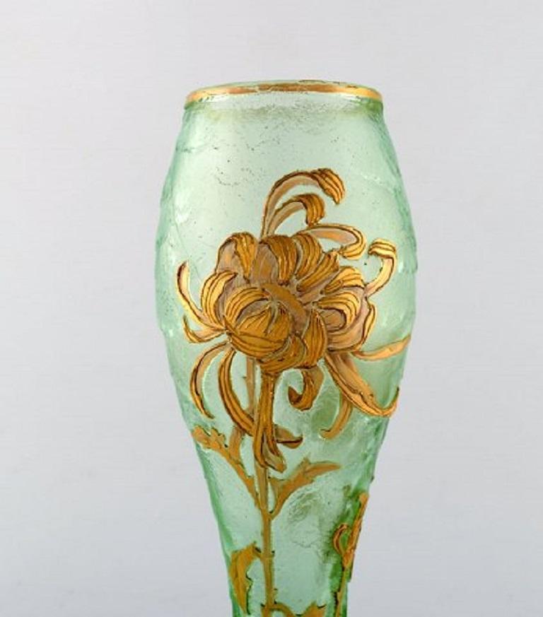 Montjoye:: Frankreich:: große Jugendstilvase aus mundgeblasenem Kunstglas:: 1880-1900 (Art nouveau) im Angebot