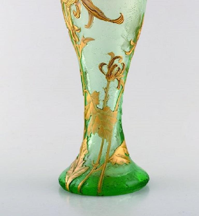 Montjoye:: Frankreich:: große Jugendstilvase aus mundgeblasenem Kunstglas:: 1880-1900 (Französisch) im Angebot
