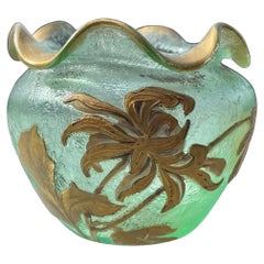 MONTJOYE & LEGRAS - Enameled Vase Floral Decor