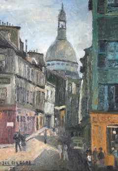 Montmartre by Noël Givogre, Framed Oil on Masonite