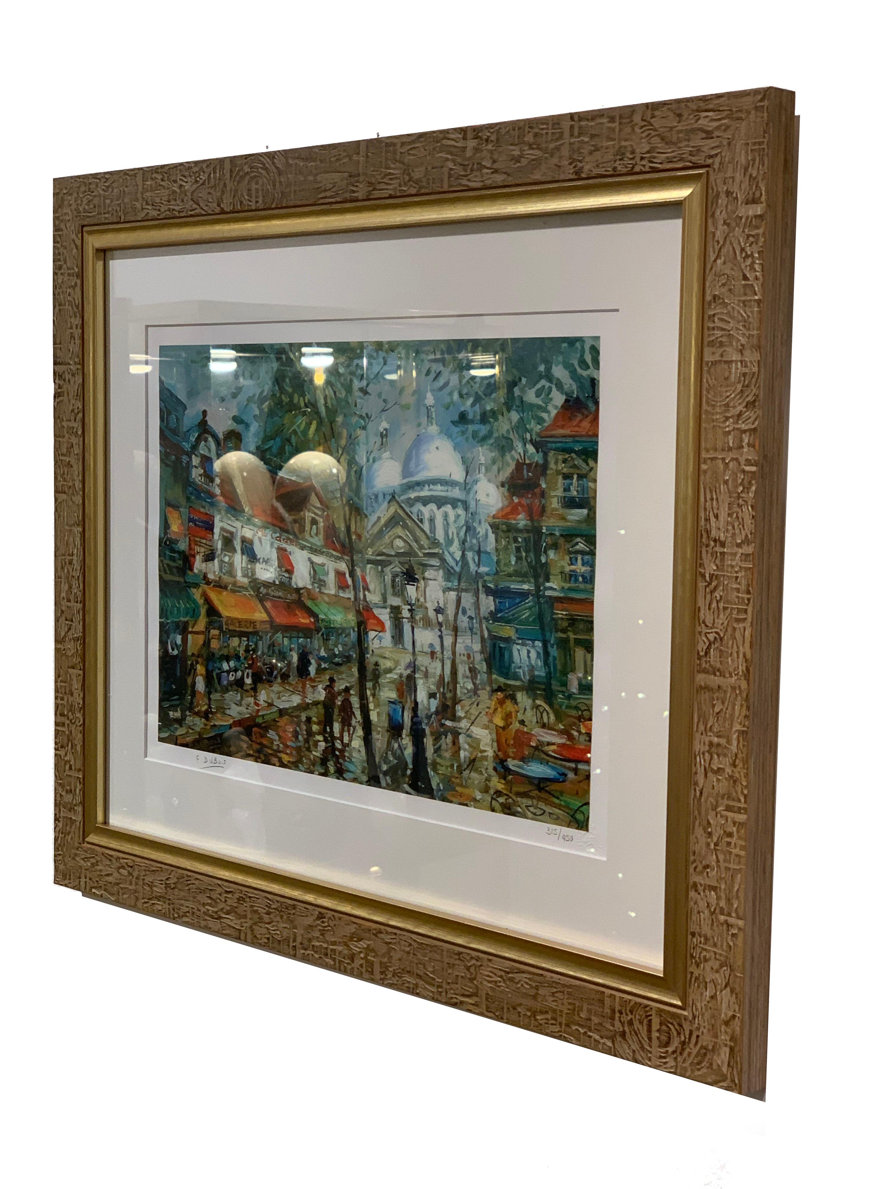 Montmartre Lithograph 315/450 by Francois Dubois In Good Condition For Sale In San Diego, CA