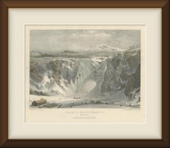 Montmorenci Falls, Canadian Winter Scene, Lithograph after Bouchette, circa 1832