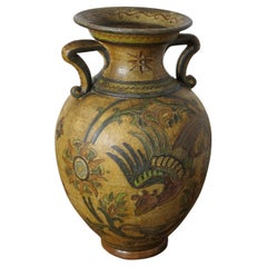 Montopolyi Arno Italian Vase with Dragons    An unusual piece made in terracotta