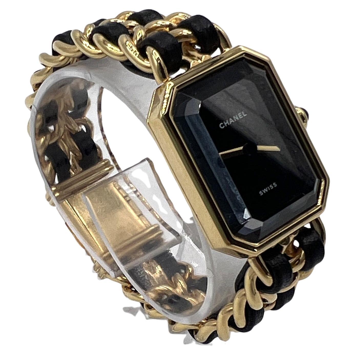 Montre CHANEL Première plaqué or Doré circa 1987 im Angebot