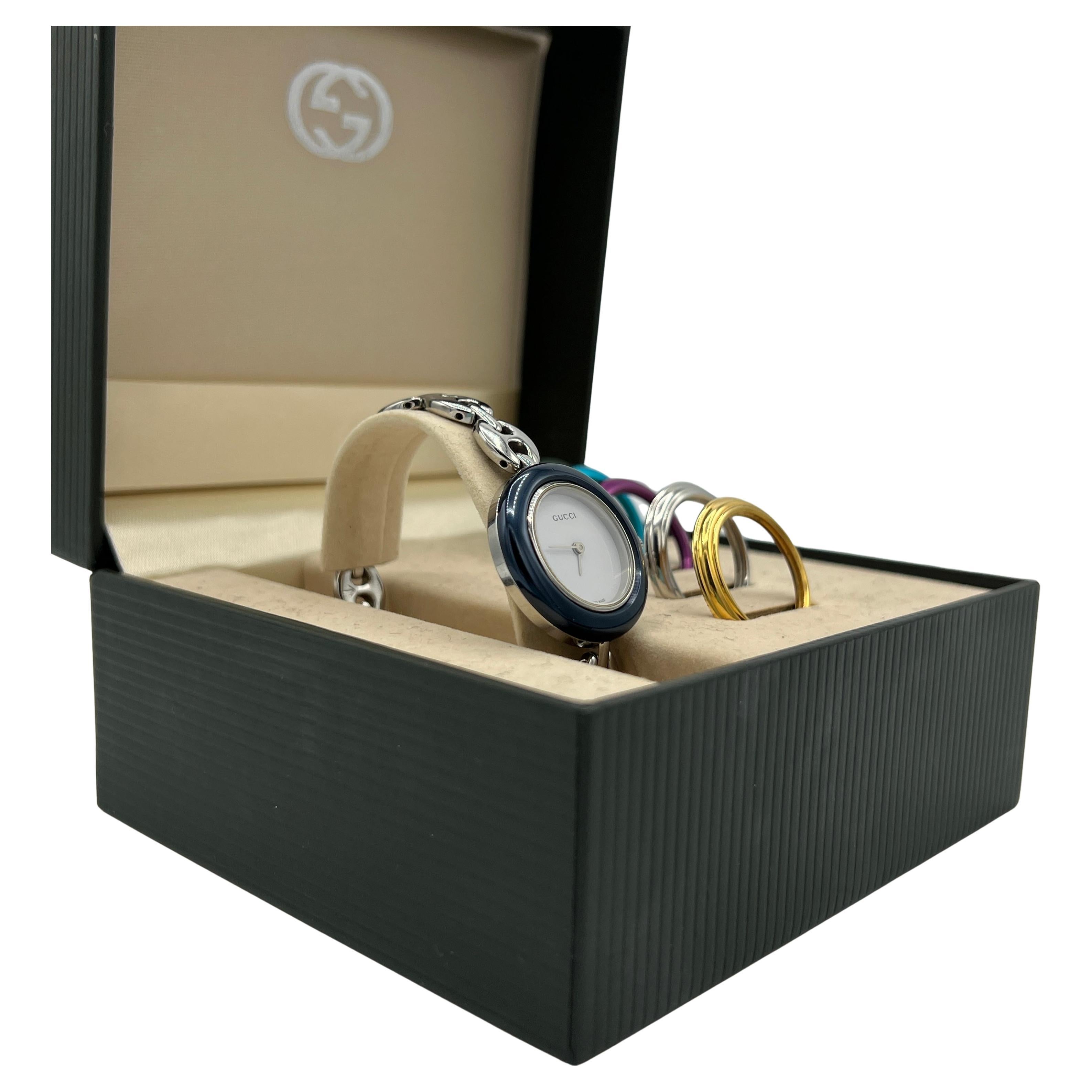 Montre GUCCI 11/12.2 L acier Argenté circa 1990 im Angebot