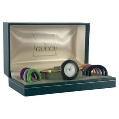 Montre GUCCI 11/12.2 plaqué or doré circa 1990