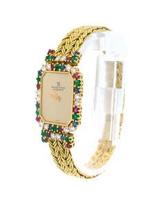 Montre Royale 18k Ruby/Emerald/Blue Sapphire/Diamond Mesh Bracelet
