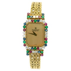 Montre Royal 18k Bracciale a maglie in rubino/smeraldo/zaffiro blu/diamante
