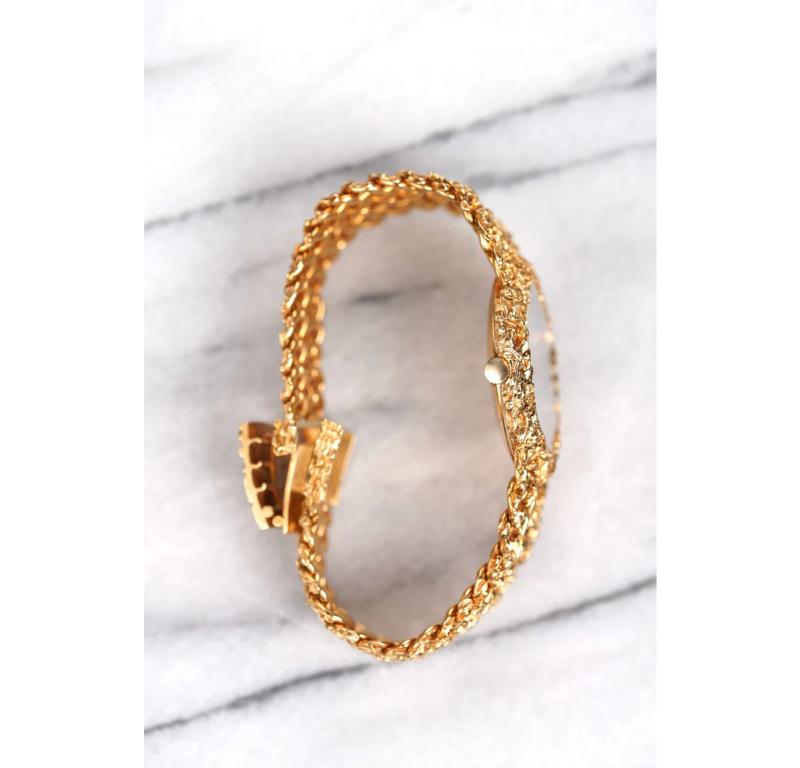 Women's Montre Royale Opal Watch in 18K Yellow Gold, 1970s For Sale