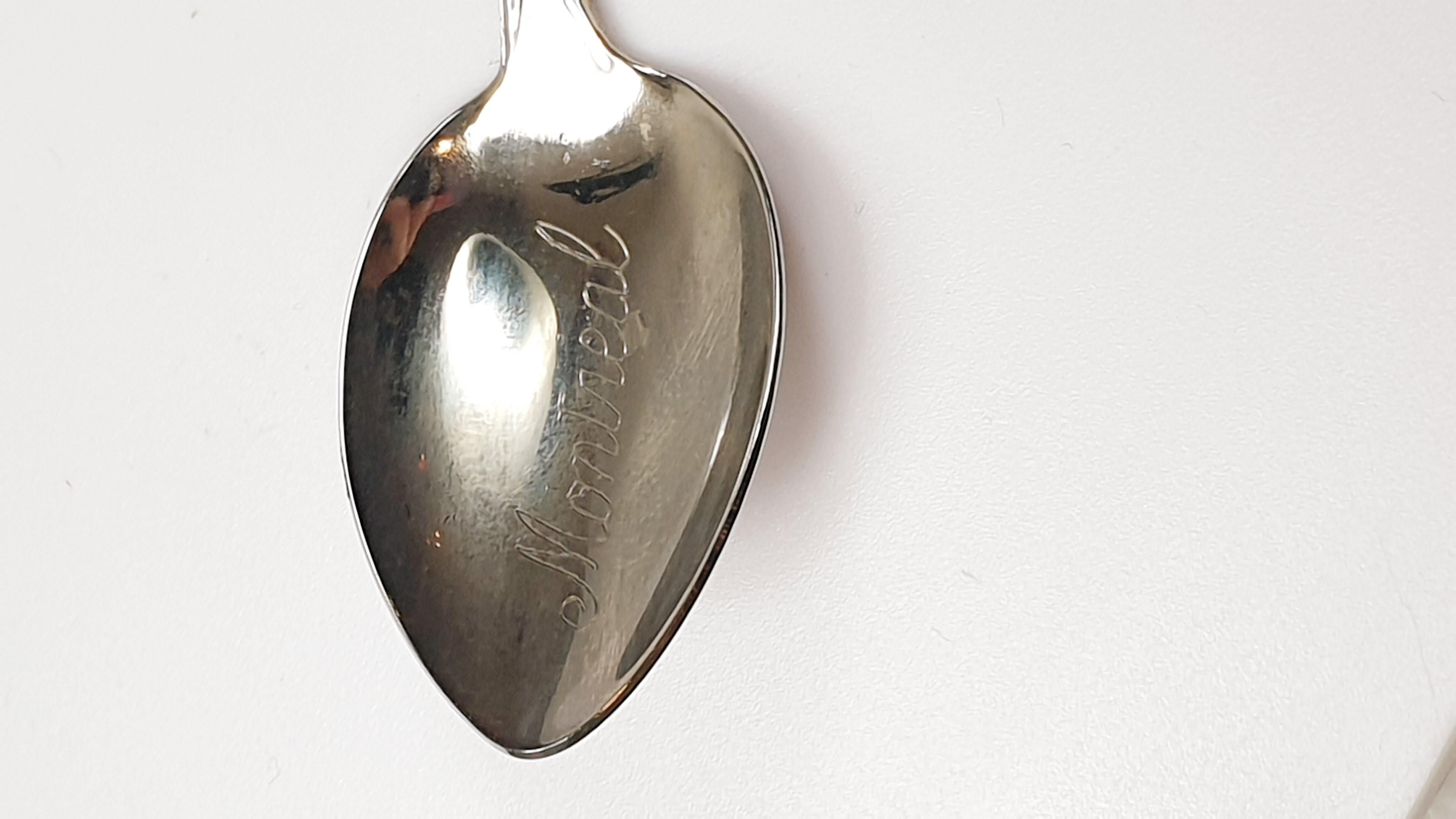 Montreal Canada Sammler-Silber-Teelöffel  im Zustand „Hervorragend“ im Angebot in Bilbao, ES